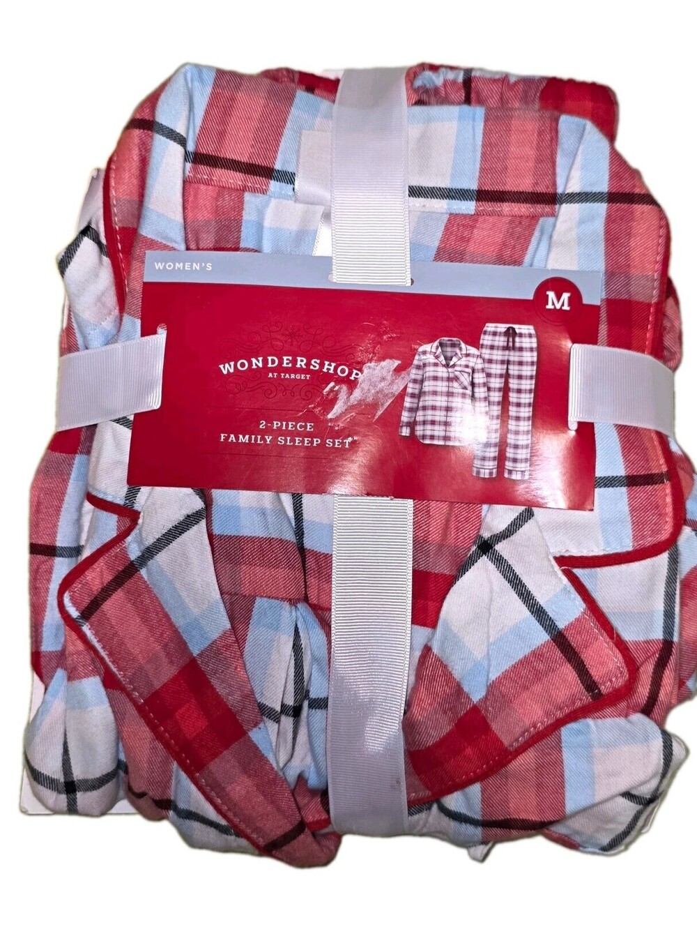 Wondershop at Target Women's Plaid Pajama Set, Red/White/Blue, Size M